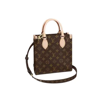 LOUIS VUITTON Sac Plat Bb Bag Monogram Brown/Natural