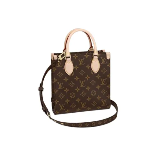 LOUIS VUITTON Sac Plat Bb Bag Monogram Brown/Natural