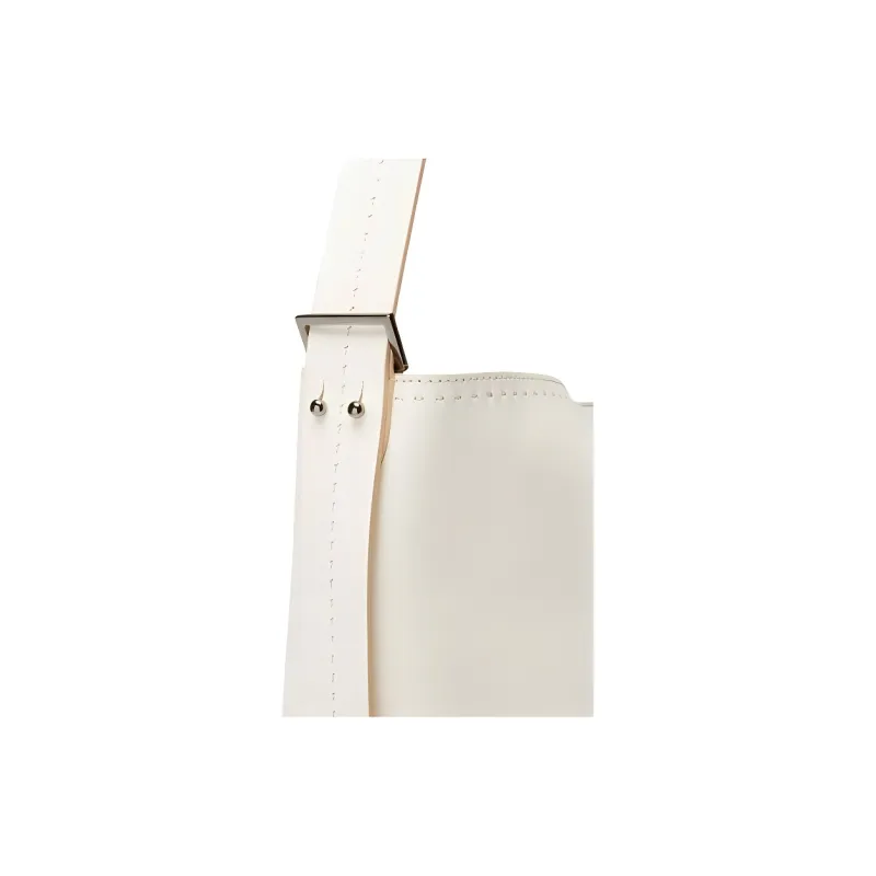 MaxMara Leather One Shoulder Handbag Women's White-4