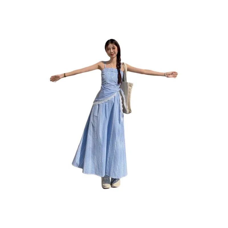 Dior Beauty Slip Dresses Women's Blue-2