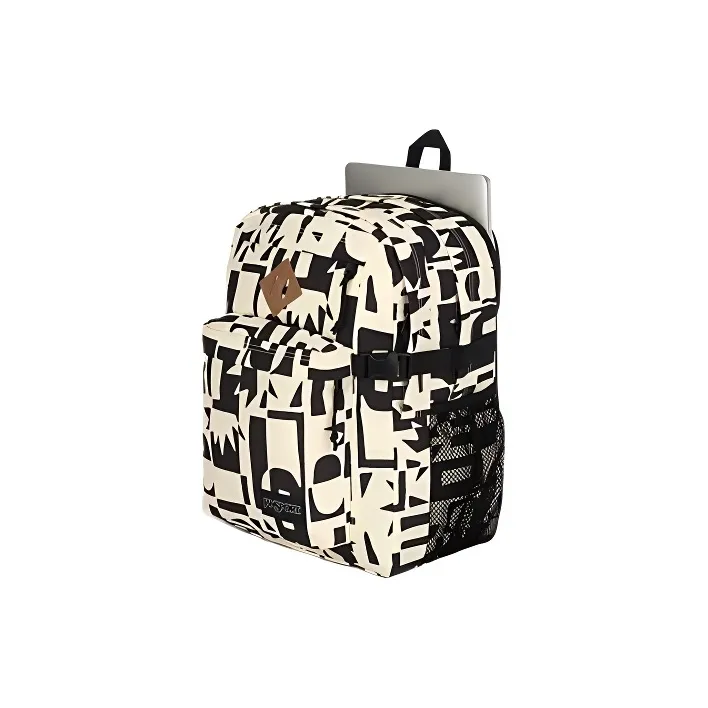 JanSport Polyester Laptop Backpack Unisex Cut-Out Black-4