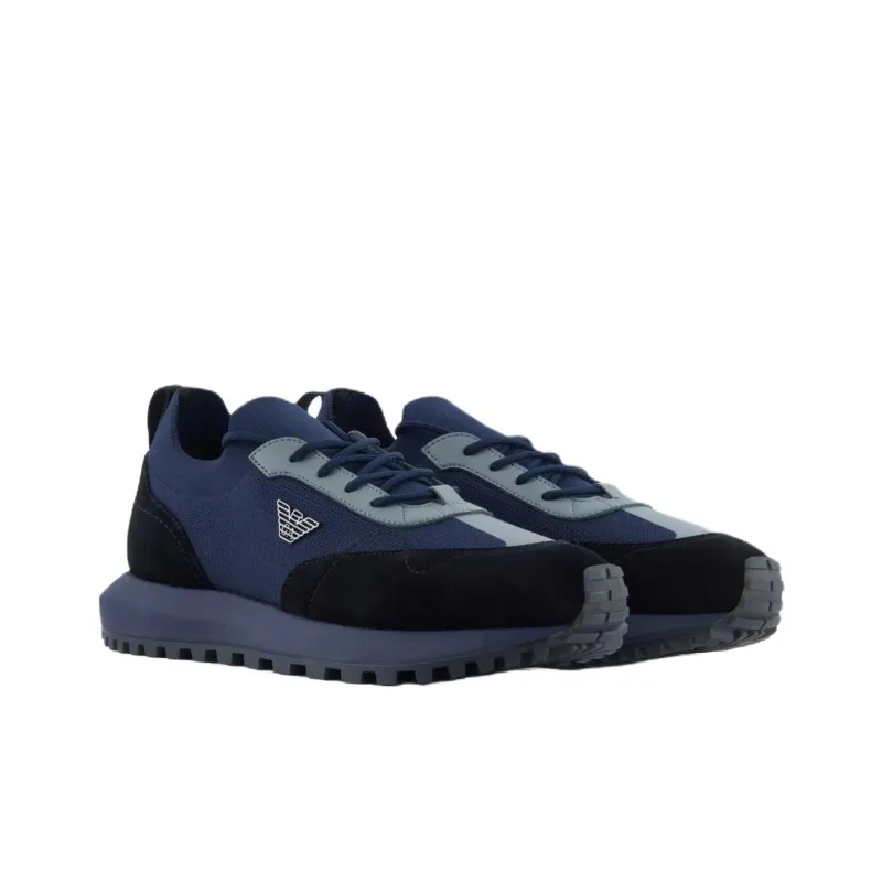 EMPORIO ARMANI Low Top Casual Shoes Men's Blue-2