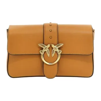 PINKO Calfskin Shoulder Bag Women's Brown