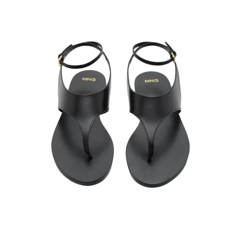 MANGO One Strap Sandals Women's Black-3