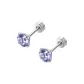 [1 Pair]Blue Bird's Nest Zircon (Medical Titanium Steel)