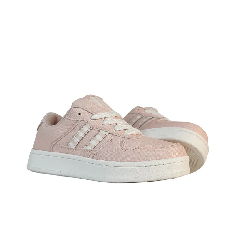 BKAE Abrasion Resistant, Lightweight, And Breathable Low Top Skateboard Shoes Unisex Flesh Pink-3