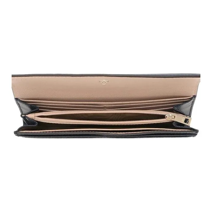 Furla Leather Wallet Women's Marine Blue & Beige-3