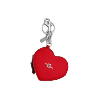 COACH Split Cow Leather Pendants Women's Red