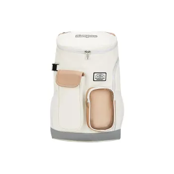 KUMPOO Badminton Racket Bags 2 Pcs Fashion Trend Backpack Apricot White Unisex