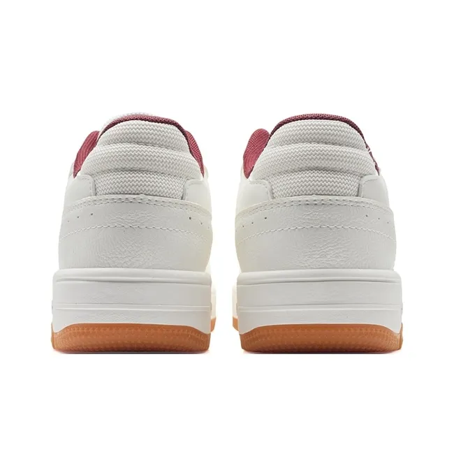 XTEP Wear resistant And Lightweight Low Top Skateboard Shoes Men's White Red-4