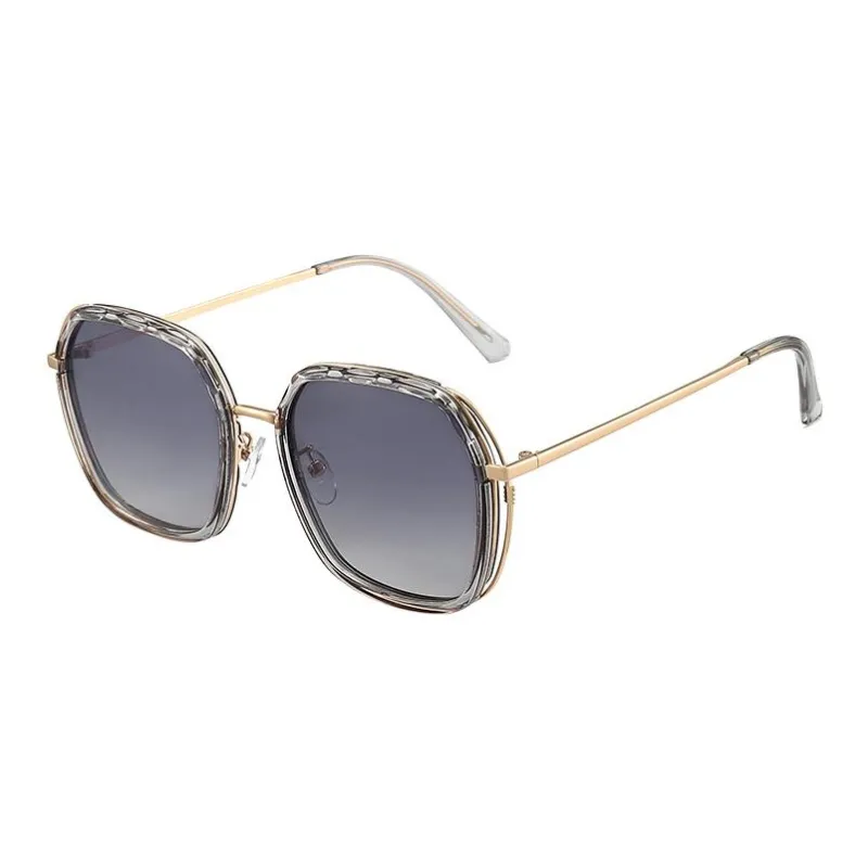 JEANSWEST TR/Memory Plastic Metal Square Sunglasses Unisex-4