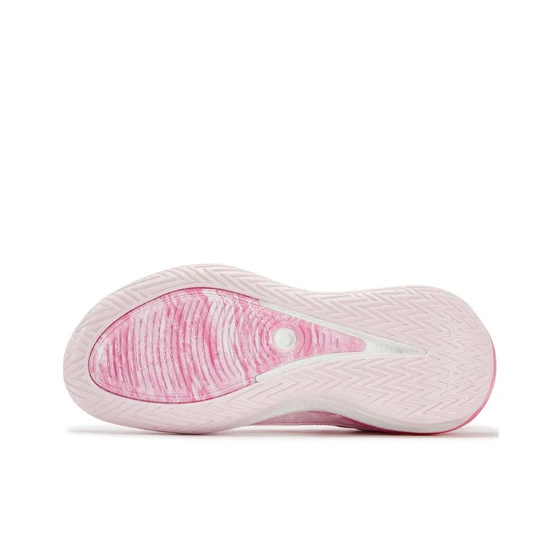 361° Zen 7 Cushioning Coverage Abrasion Resistant Slip Resistant Low Top Basketball Shoes Men's Pure White Pink-4