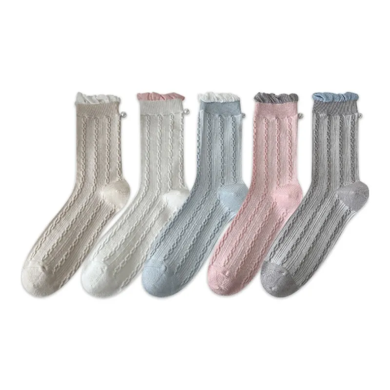 AUGUST Mid Calf Socks Women's 5 Pack-0