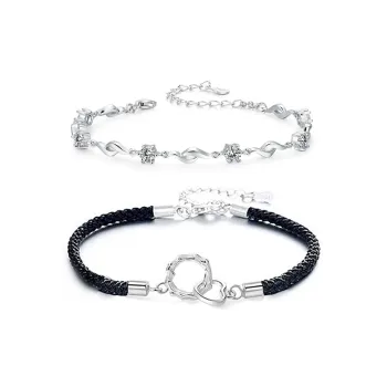 JOYDINNY Alloy Rope Bracelets Unisex