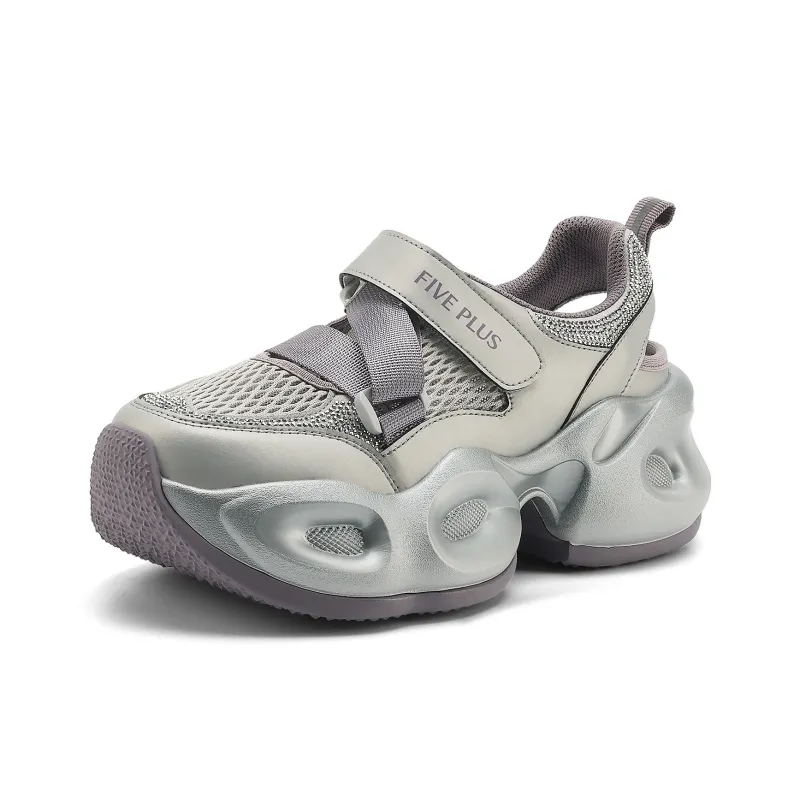 FIVE PLUS Anti Slip Wear Resistant Low Top Chunky Sneakers Women's-1