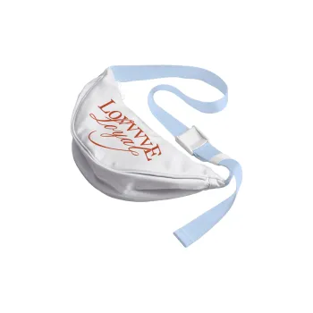 QRST Polyester Dumpling Bag, Crossbody Bag, Shoulder Bag Unisex White/Apricot