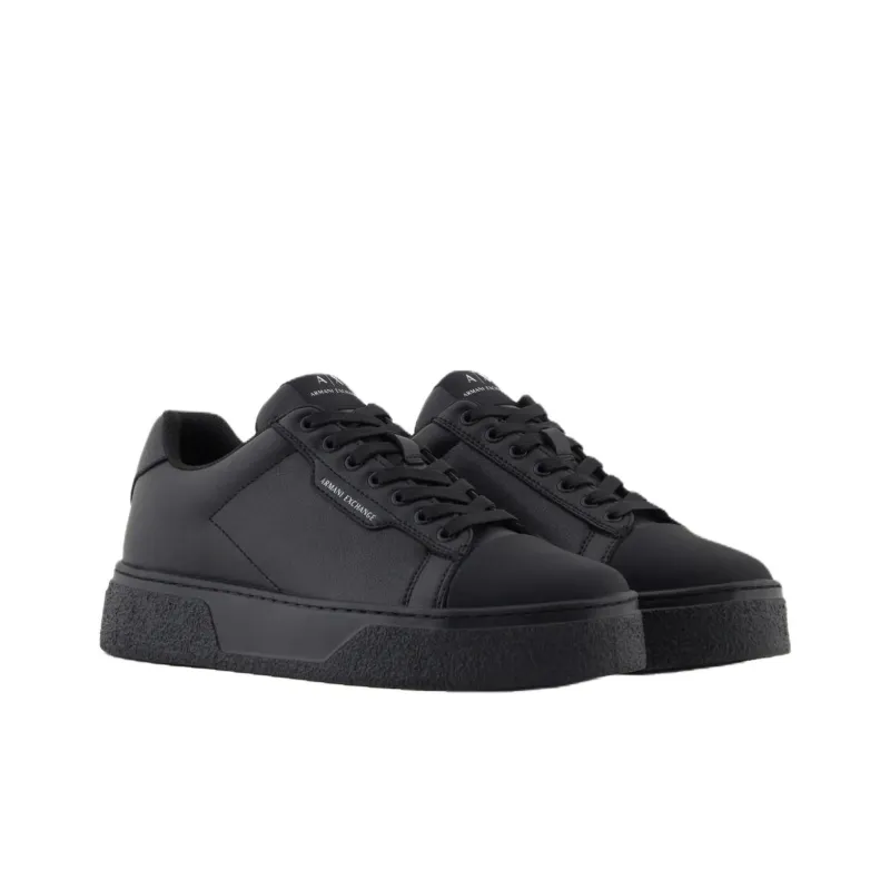 ARMANI EXCHANGEAE Low Top Skateboard Shoes Men's Black-2