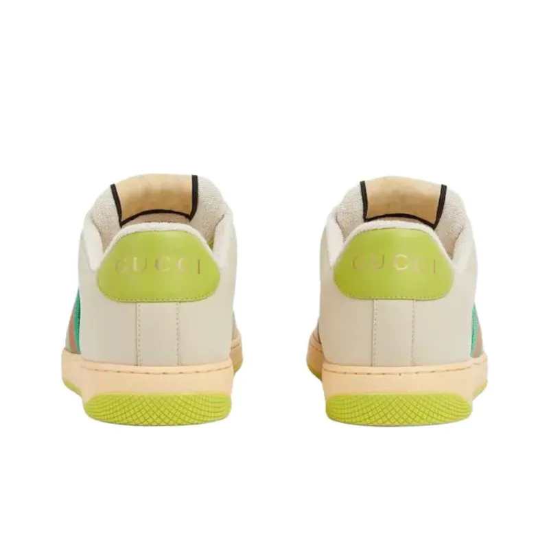 GUCCI Screener Low Top Skateboard Shoes Men's Turquoise-4