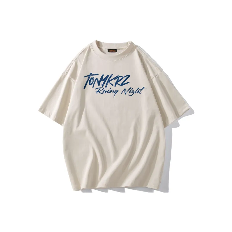 TONYKRZ T Shirts Unisex Light Beige Apricot-0