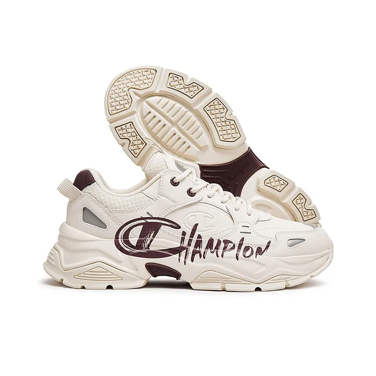 Champion Balance Low Top Chunky Sneakers Men's Linen/Night Brown Red-1