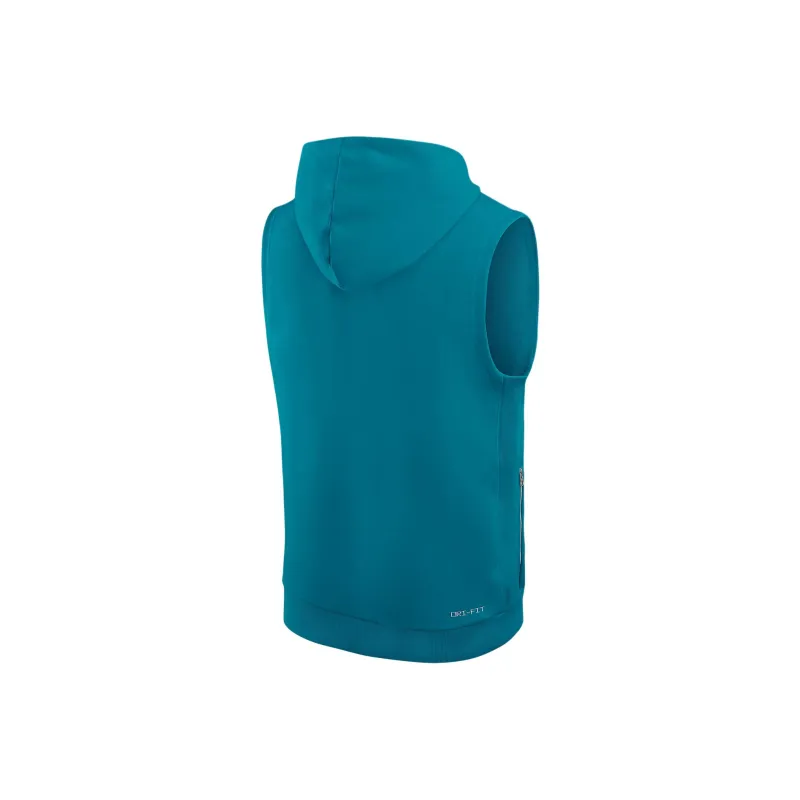 Nike Jacksonville Jaguars Sideline Men's Nike Dri FIT Nfl Sleeveless Pullover Hoodie-1