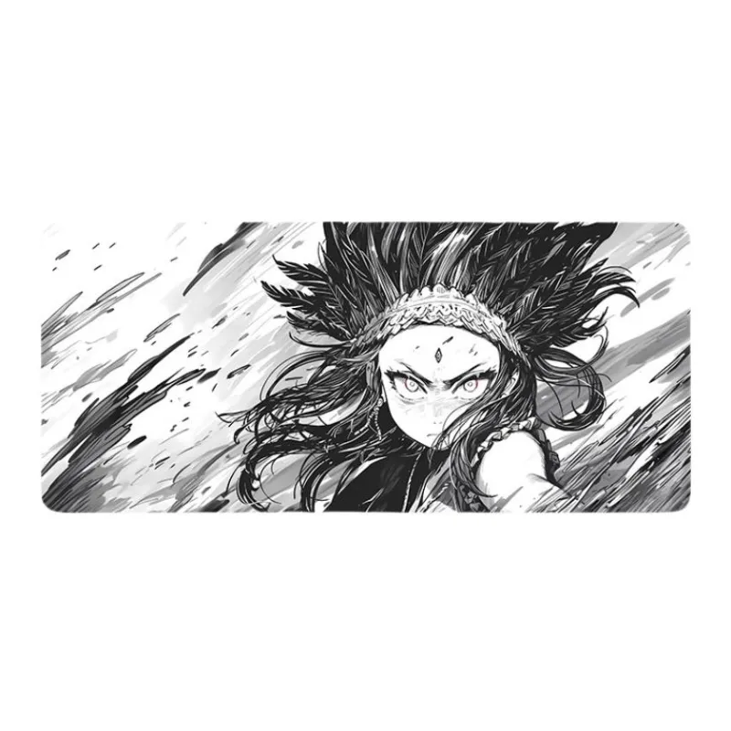 DANYIN Black White Anime Extra Large Minimalist Style Premium Desk Mat For Anime Esports Office, Washable Mouse Pads-18