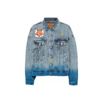 Doublet Anime Hand printing Denim Jacket