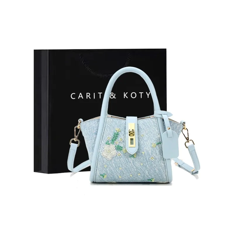 Carit&Koty PU Handbag Regular Women's Blue-0