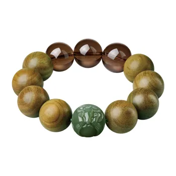 Moonstone Edge Green Sandalwood Bracelets Men's