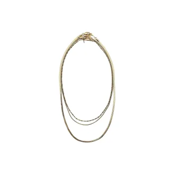 ZARA Stainless Steel Necklaces Women's Gold