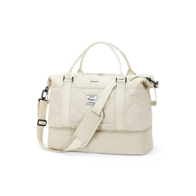 JEANSWEST Fabric Travel Bag Unisex Apricot-1