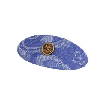 ETRO Zinc Alloy, Cotton, Linen, Polyester Hair Clips Women's Blue