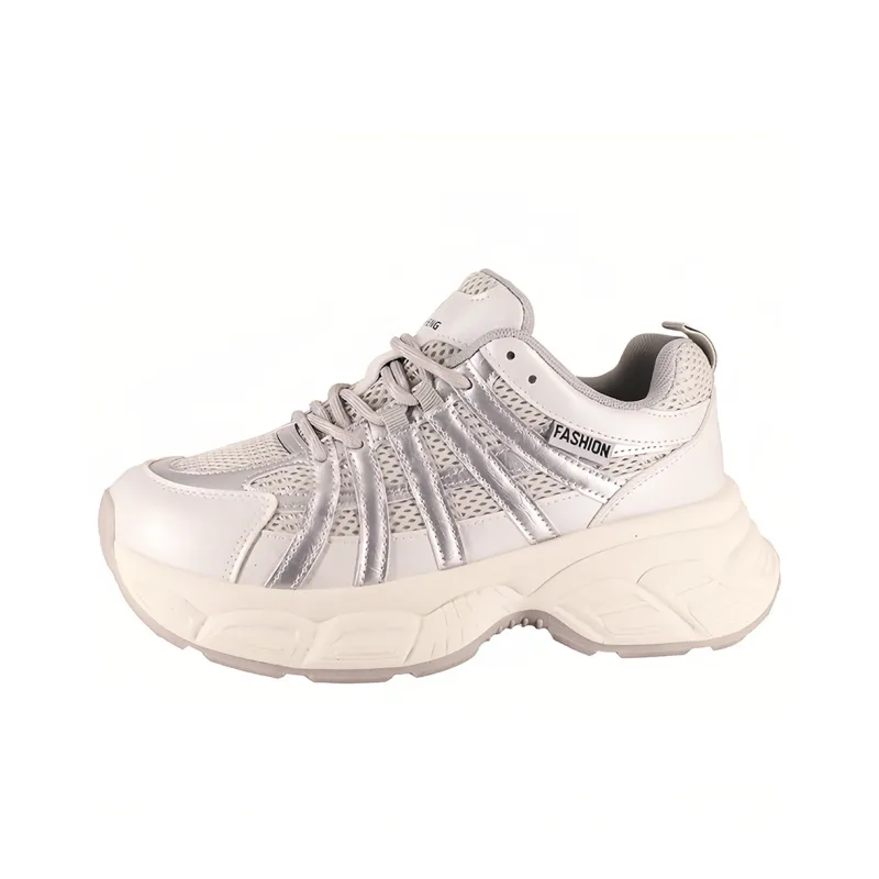 Daying Breathable Height Increase Low Top Chunky Sneakers Women's-0