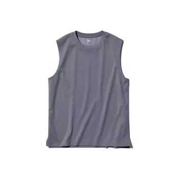 UNIQLO AIRism Mesh Series Tank Tops Unisex Asphalt Gray