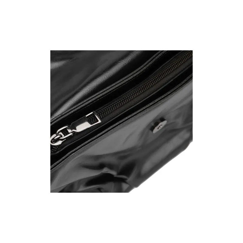 Mulinsen PVC Shoulder Bag Women's Black/White-1