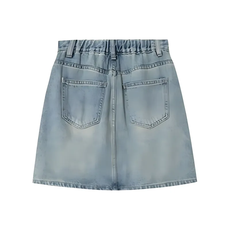 ONE SHALLOW Denim Short Skirts Women's-1