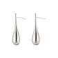 Silver Waterdrop Hoop Earrings 1 Pair Eh-3585.ebA
