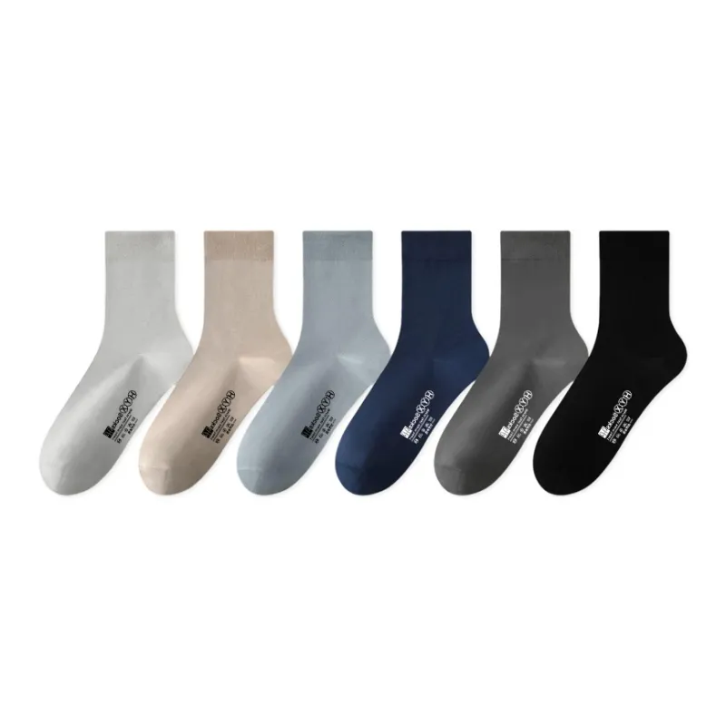 H YXIANG Mid Calf Socks Men's 6 Pack-0