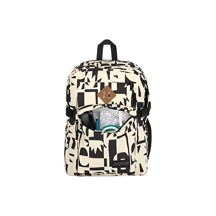 JanSport Polyester Laptop Backpack Unisex Cut-Out Black-1