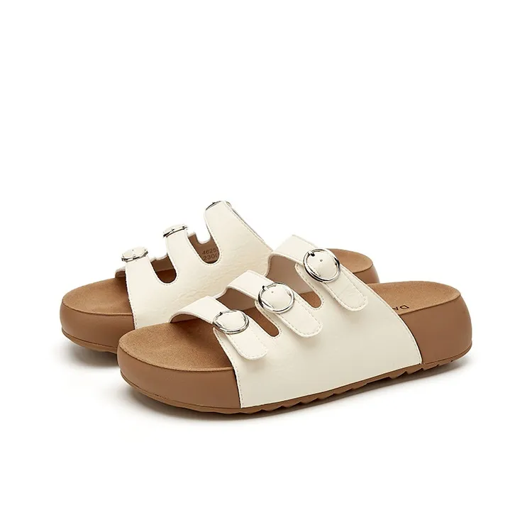 DAPHNE Rubber Sole Quiet Slide Slippers Women's-5