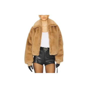 GOOD AMERICAN Velvet feel Coat Women's Brown