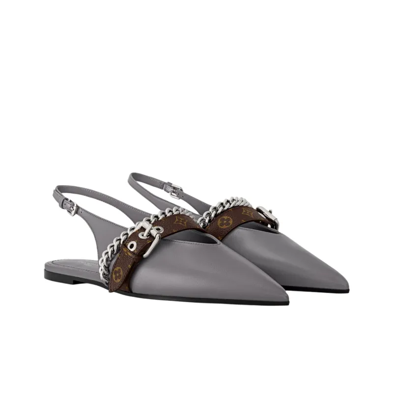 LOUIS VUITTON Vibe Casual Single Shoes Women's Gray-1