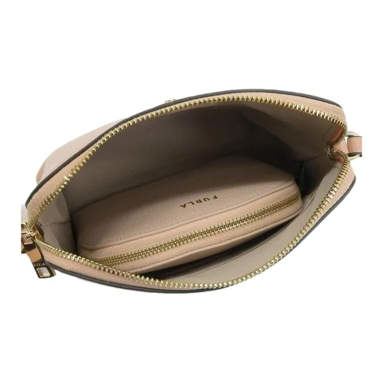 Furla Leather Shoulder Bag, Crossbody Bag Mini Women's Beige-4
