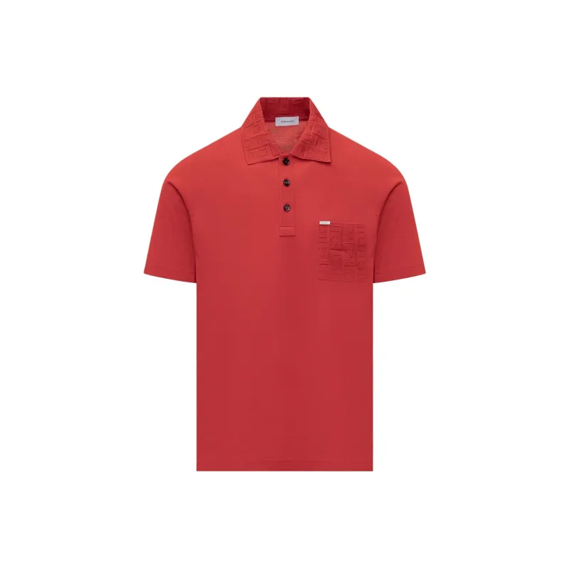 Ferragamo Logo Plaque Polo Shirt-0