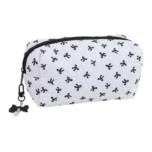 QEEDNS Cute Bowknot Makeup Bags Lightweight Large Capacity-2