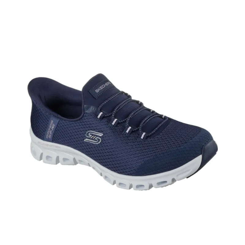 Skechers Glide Step Pursuit Low Top Casual Shoes Women's Navy Blue-2