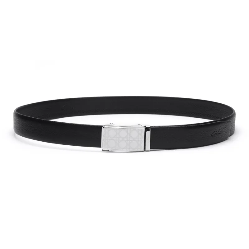 Satchi Cow Leather Belts Men's Black Width 3.45cm-3