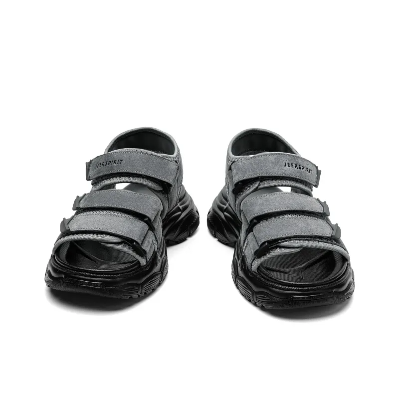 JEEP SPIRIT Beach Sandals Men's Gray-4