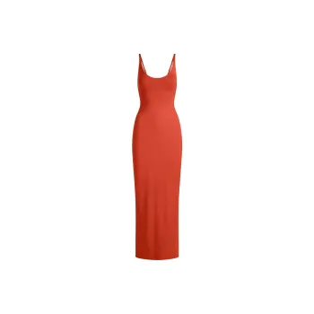SKIMS SS25 SMOOTH LAYERS SCOOP NECK LONG DRESS Slip Dress Women's
