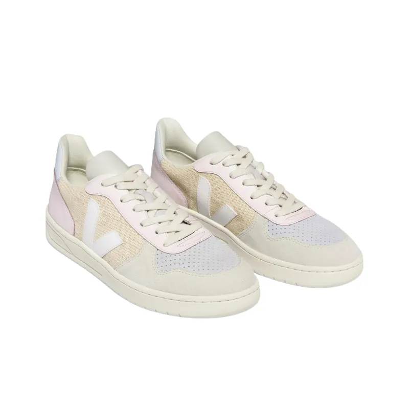 VEJA V 10 J Mesh Low Top Skateboard Shoes Unisex White-3